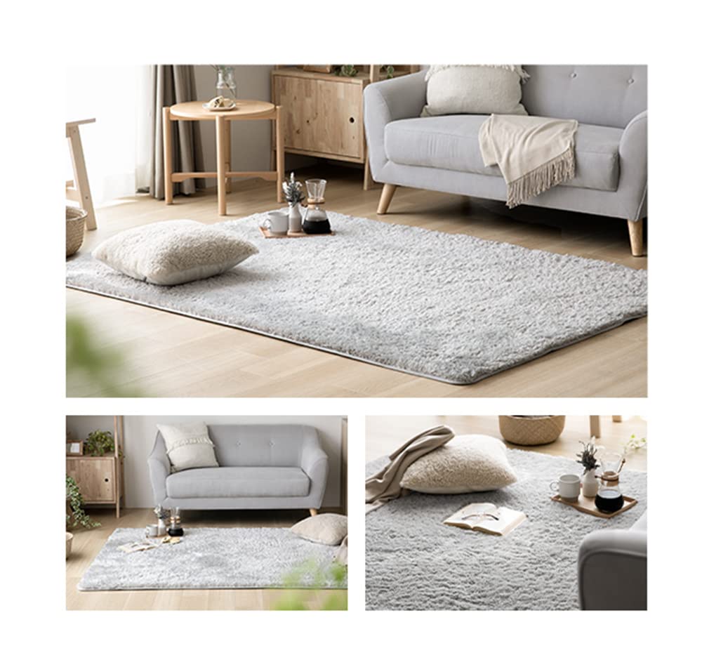 シャギーラグ　カーペット　新品未使用　アイスグレー　200×200 Amazon｜ラグ シャギーラグ 200×200 マイクロファイバーシャギー